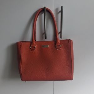 Orange ostrich Kate Spade bag